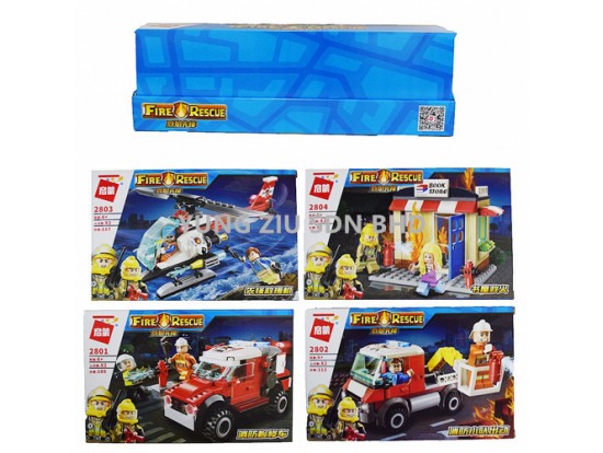 (1PCS)2801-2804#FIRE RESCUE BLOCKS(ENLIGHTEN)(88-117PCS)